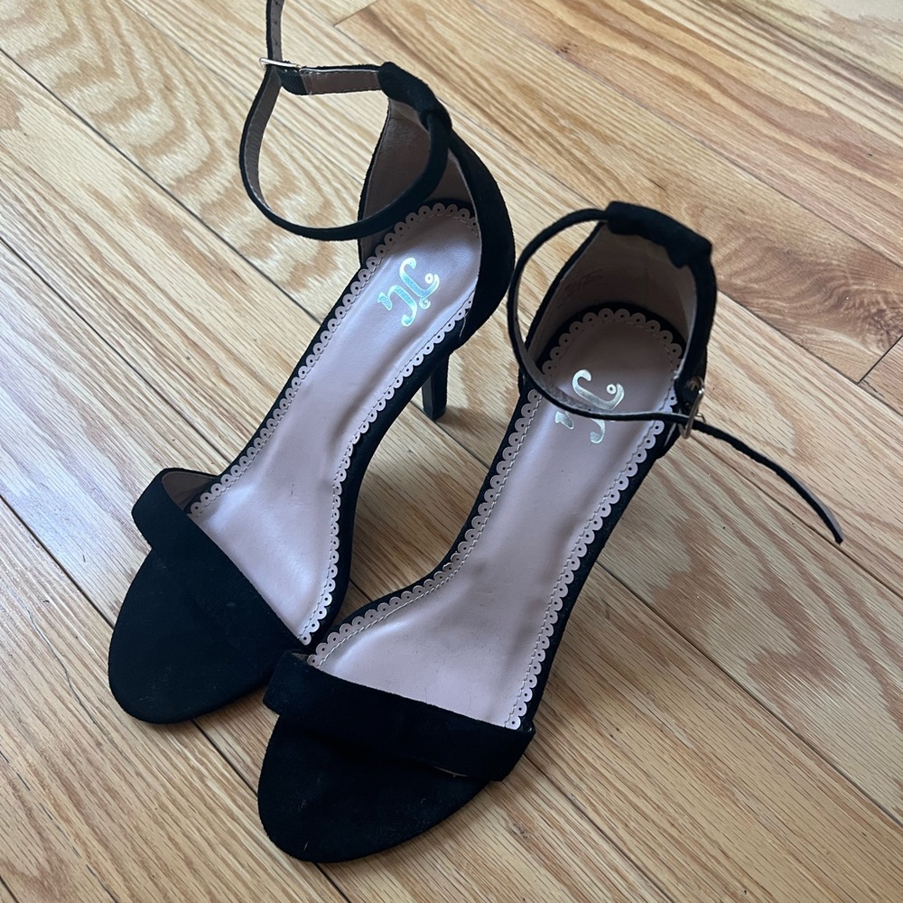 Black Ankle Strap Heels